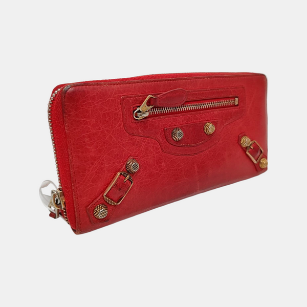 Authenticated pre-owned Classic City Lambskin Red Wallet - Wallet at Looply