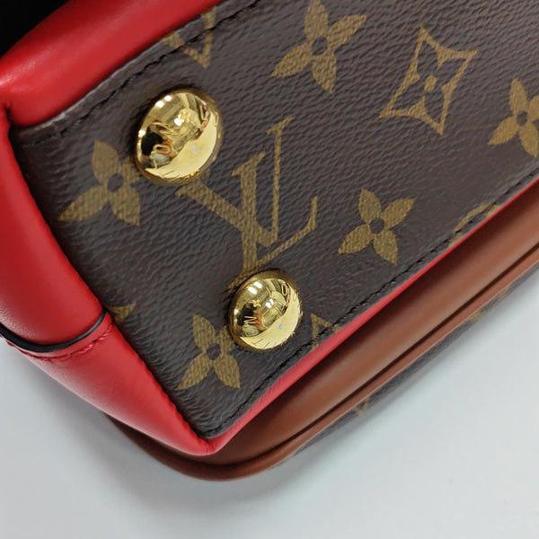 Monogram Coated Canvas Tote Bag Brown