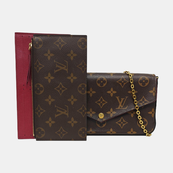 Authenticated pre-owned Félicie Monogram Coated Canvas Brown - Shoulder Bag at Looply