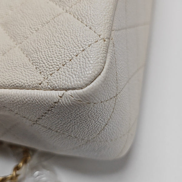 Quilted Grained Calfskin White