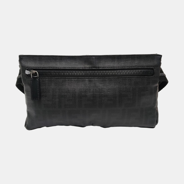 Coated Canvas Belt Bag Black