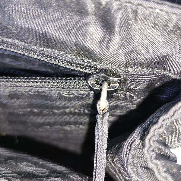 Nylon Top Handle Bag Black