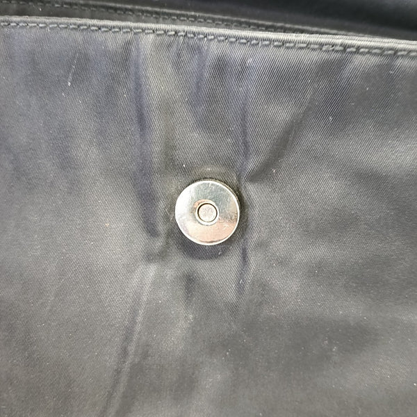 Nylon Top Handle Bag Black