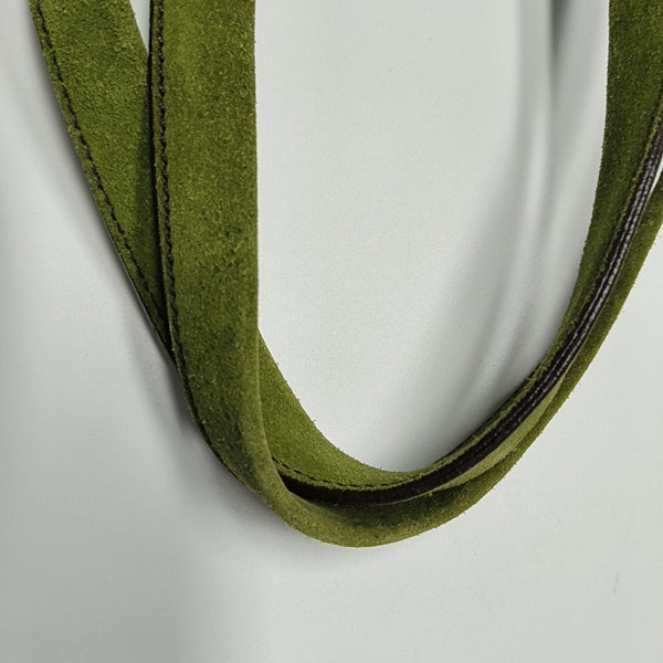Suede Top Handle Bag Green