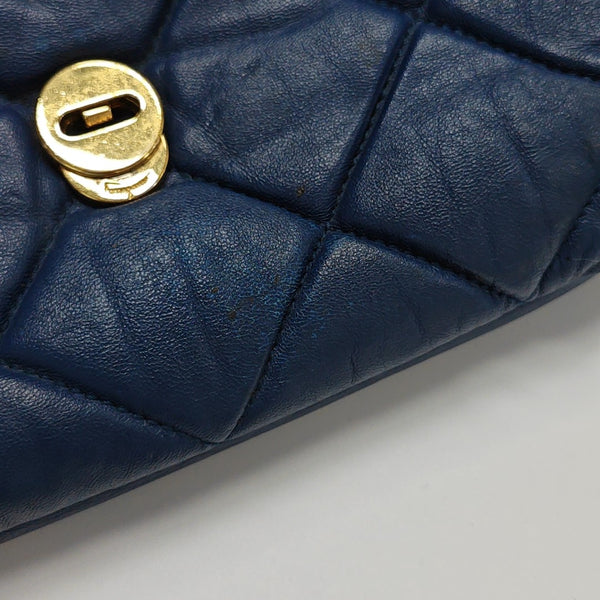 Ginny Quilted Calfskin Blue