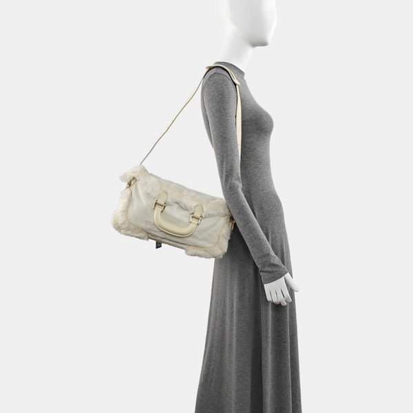 Calfskin Shoulder Bag White