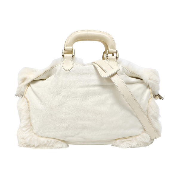 Calfskin Shoulder Bag White