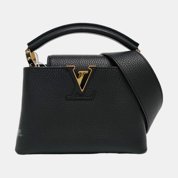 Authenticated pre-owned Capucines Mini Calfskin Black - Shoulder Bag at Looply