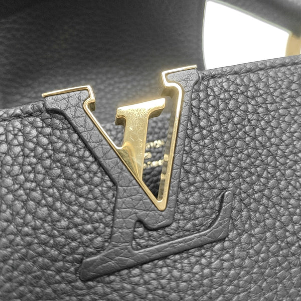 Authenticated pre-owned Capucines Mini Calfskin Black - Shoulder Bag at Looply