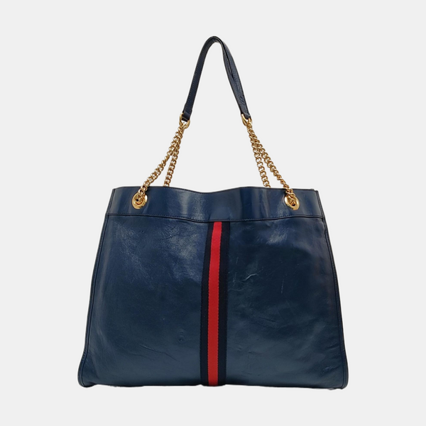 Authenticated pre-owned Rajah Large Calfskin Blue - Shoulder Bag at Looply