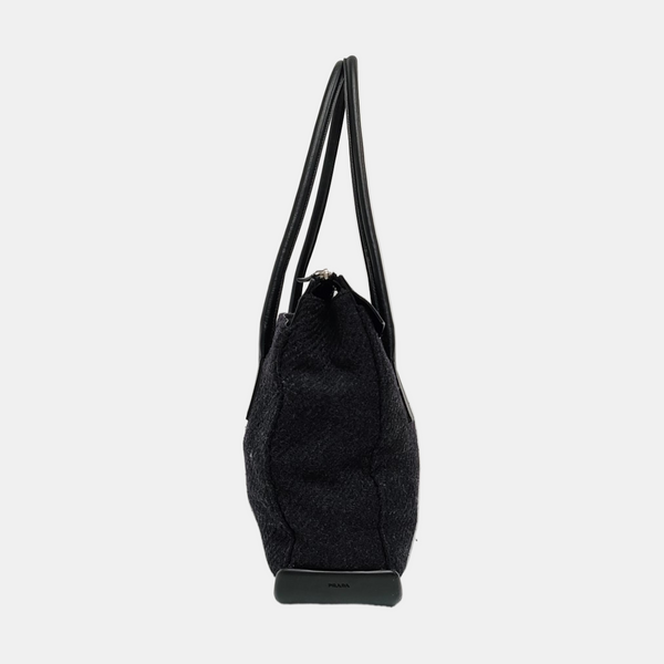 Wool Tote Bag Black