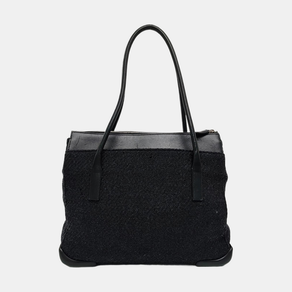 Wool Tote Bag Black