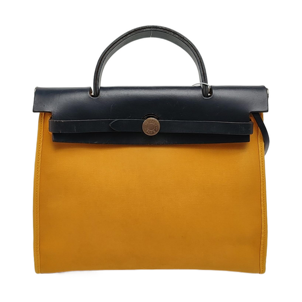 Authenticated pre-owned Herbag 31 Canvas Yellow - Shoulder Bag at Looply
