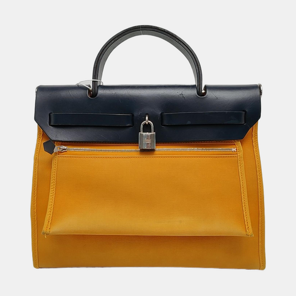 Authenticated pre-owned Herbag 31 Canvas Yellow - Shoulder Bag at Looply
