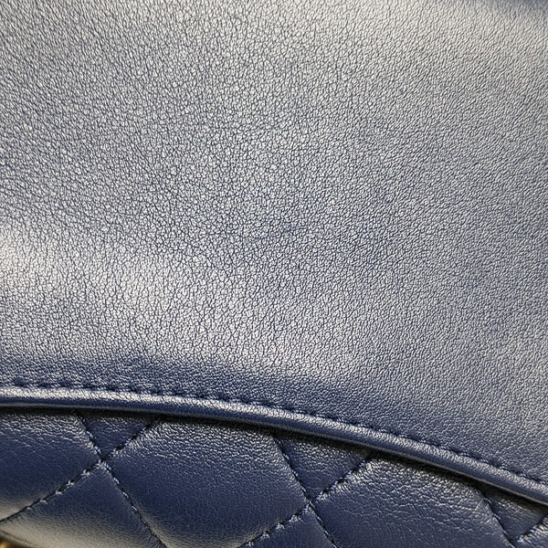 Authenticated pre-owned Classic Flap Quilted Calfskin Blue - Shoulder Bag at Looply