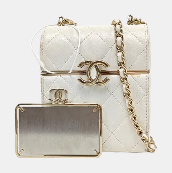 Quilted Lambskin White
