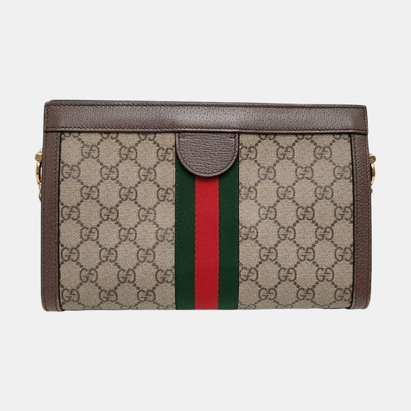 Authenticated pre-owned Ophidia Small Monogram Coated Canvas Beige - Shoulder Bag at Looply