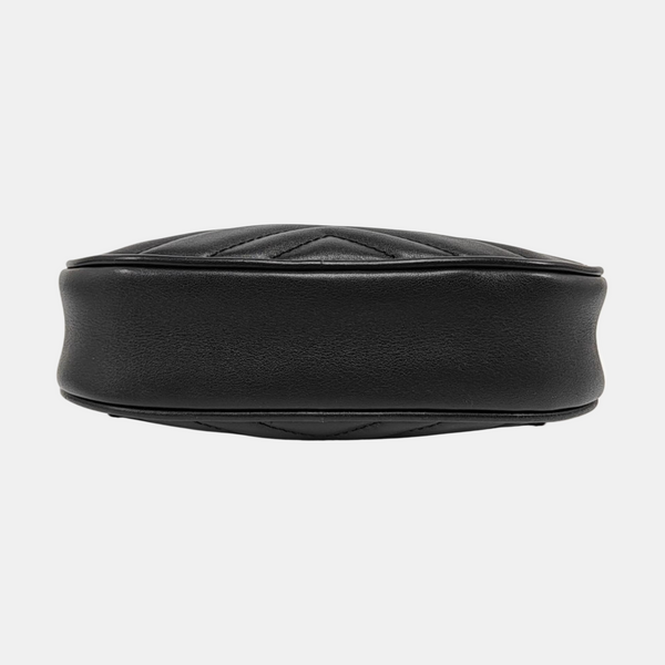 Authenticated pre-owned GG Marmont Calfskin Black - Belt Bag at Looply