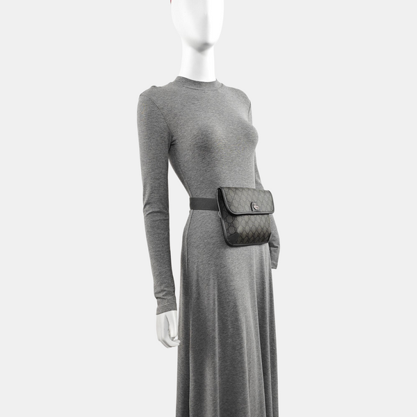 Authenticated pre-owned Ophidia Small Monogram Canvas Gray - Belt Bag at Looply