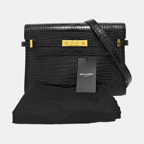 MANHATTAN Medium Calfskin Black