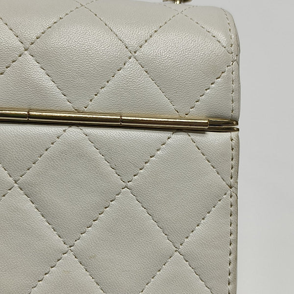 Quilted Lambskin White