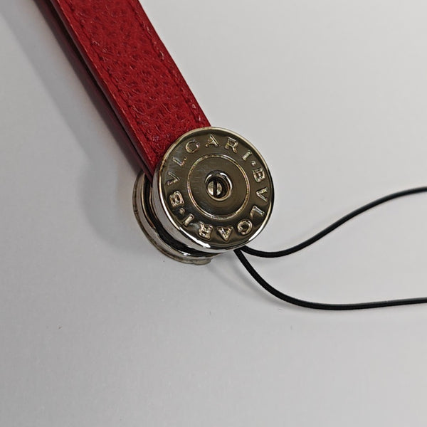 Leather Bag Charm Red
