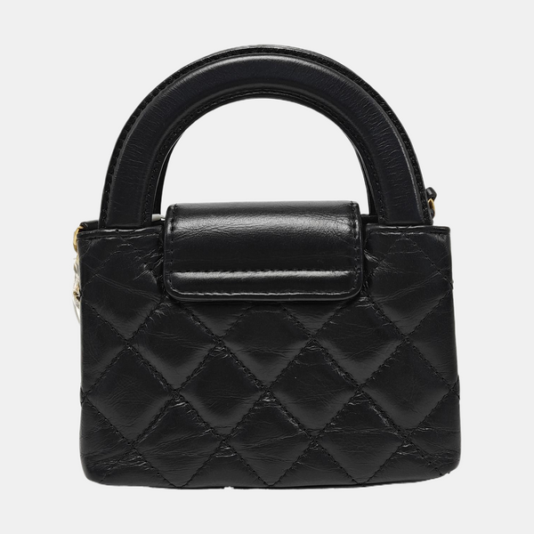 Authenticated pre-owned Kelly Super Mini Quilted Calfskin Black - Shoulder Bag at Looply