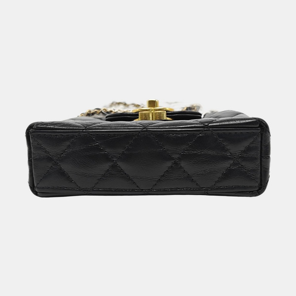 Authenticated pre-owned Kelly Super Mini Quilted Calfskin Black - Shoulder Bag at Looply