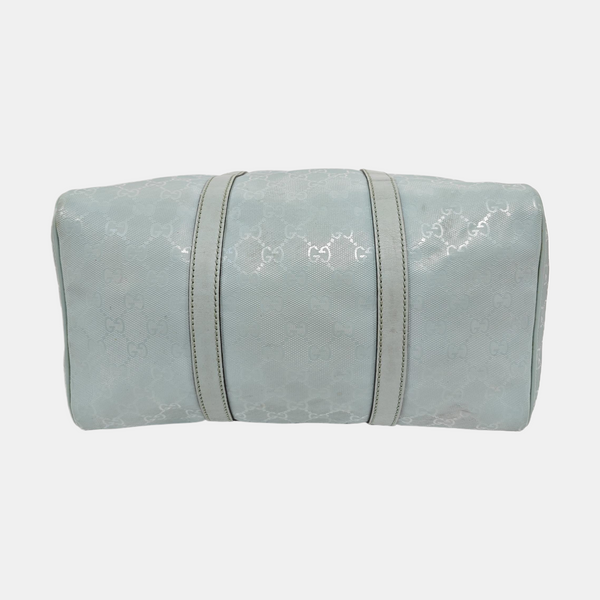 Authenticated pre-owned Joy Medium Monogram Coated Canvas Blue - Top Handle Bag at Looply