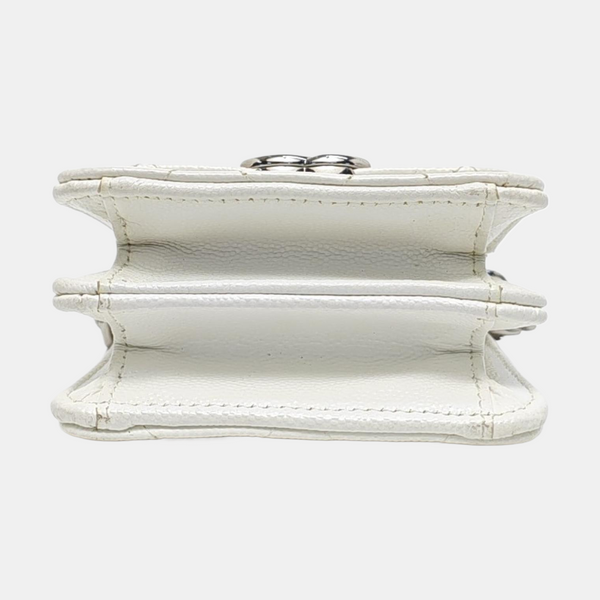 Quilted Grained Calfskin White