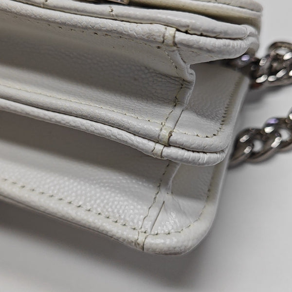 Quilted Grained Calfskin White