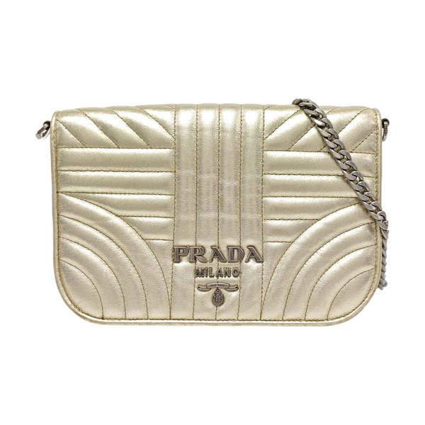 Authenticated pre-owned Diagramme Lambskin Beige - Crossbody Bag at Looply