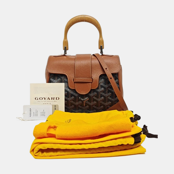 Authenticated pre-owned Saïgon Mini Coated Canvas Brown - Shoulder Bag at Looply