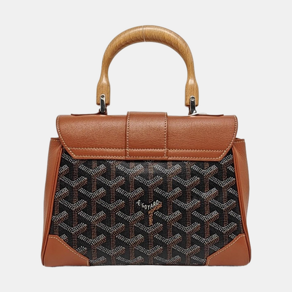 Authenticated pre-owned Saïgon Mini Coated Canvas Brown - Shoulder Bag at Looply