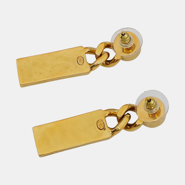 Authenticated pre-owned Brass Metal Gold Earring - Earrings at Looply