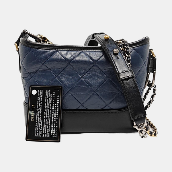 Authenticated pre-owned Gabrielle Quilted Calfskin Blue - Shoulder Bag at Looply
