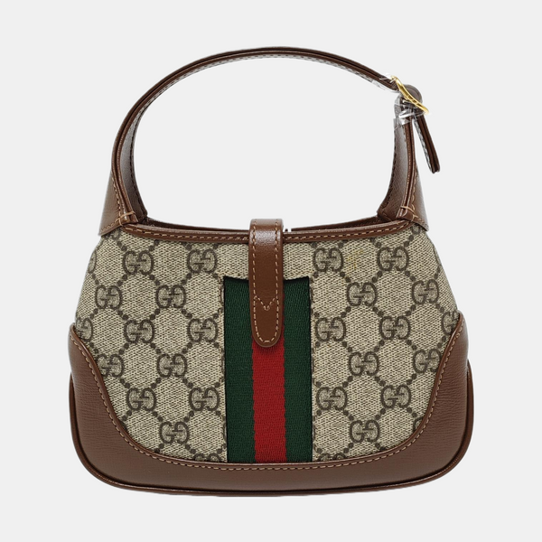 Authenticated pre-owned Jackie 1961 Mini Monogram Coated Canvas Beige - Shoulder Bag at Looply