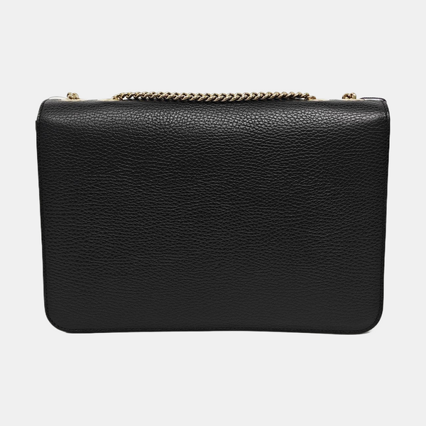 Authenticated pre-owned Interlocking G Large Calfskin Black - Shoulder Bag at Looply