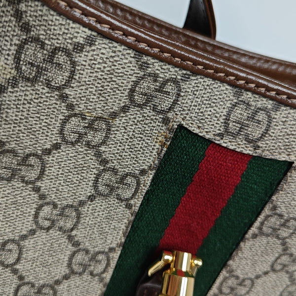 Authenticated pre-owned Jackie 1961 Mini Monogram Coated Canvas Beige - Shoulder Bag at Looply