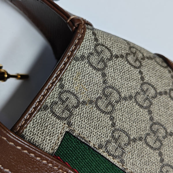 Authenticated pre-owned Jackie 1961 Mini Monogram Coated Canvas Beige - Shoulder Bag at Looply