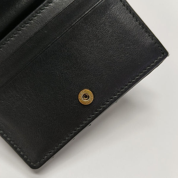 Authenticated pre-owned GG Marmont Calfskin Black Card Holder - Card Holder at Looply