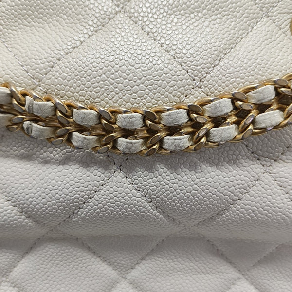 Quilted Grained Calfskin White