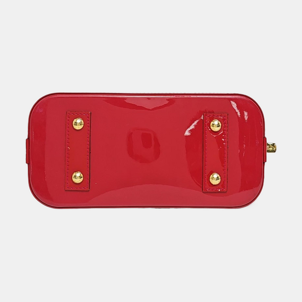 Authenticated pre-owned Alma BB Monogram Patent Leather Red - Shoulder Bag at Looply