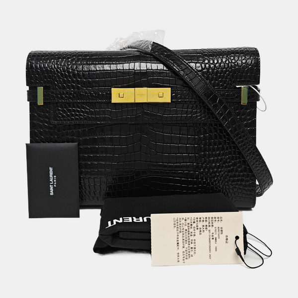 MANHATTAN Medium Calfskin Black