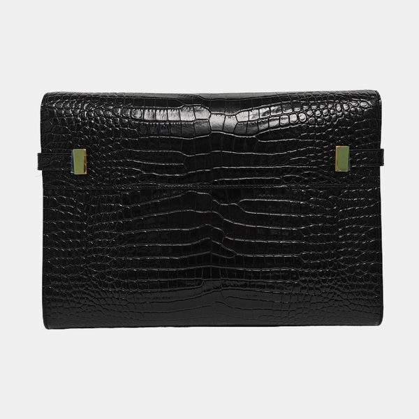 MANHATTAN Medium Calfskin Black