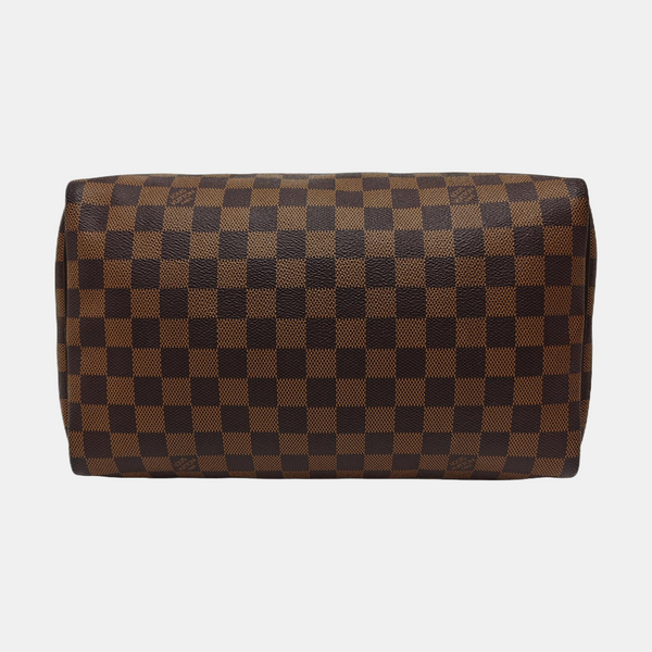Authenticated pre-owned Speedy 30 Damier Ebene Coated Canvas Brown - Top Handle Bag at Looply