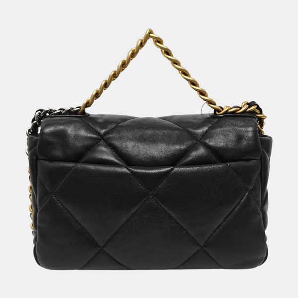 CHANEL 19 Small Quilted Lambskin Black