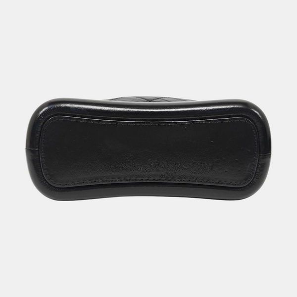 GABRIELLE Small Quilted Vintage Calf Black