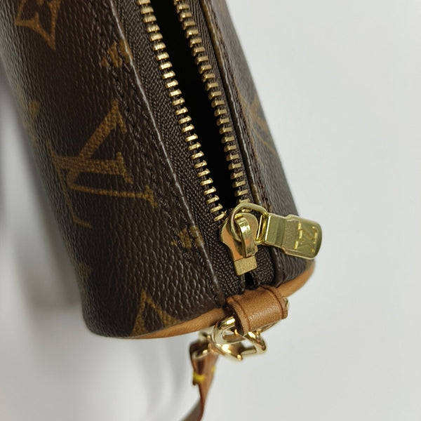 PAPILLON Mini Monogram Coated Canvas Brown