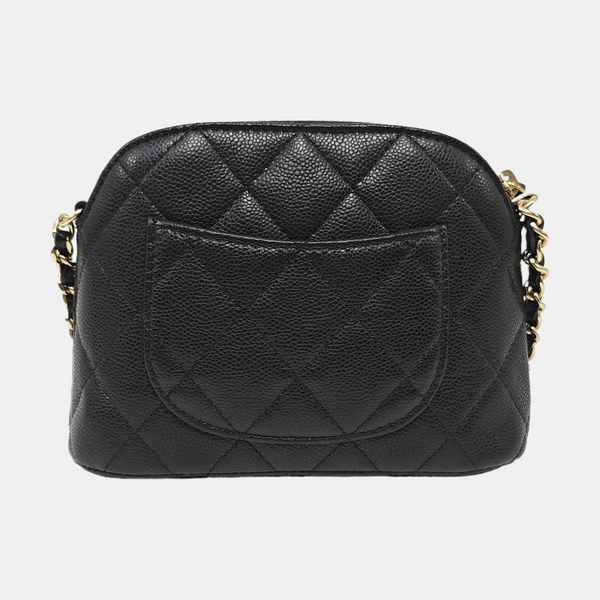 Quilted Grained Calfskin Black